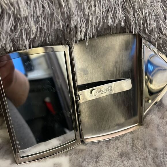 Antique/ Vintage Colibri of London Clear Bejeweled / Swarovski crystal mirror - Picture 5 of 7